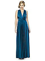 Alt View 5 Thumbnail - Ocean Blue Twist Wrap Convertible Maxi Dress
