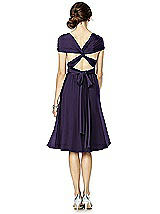 Rear View Thumbnail - Concord Twist Wrap Dress w/ Chiffon Overskirt: Short