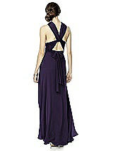 Rear View Thumbnail - Concord Twist Wrap Dress w/ Chiffon Overskirt: Long