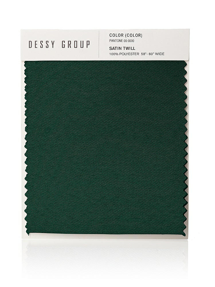 Front View - Hunter Green Satin Twill Swatch