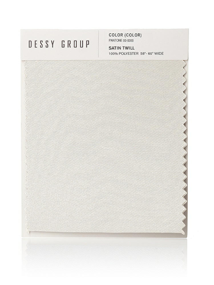 Front View - Ivory Satin Twill Swatch