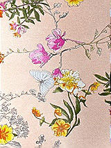 Front View Thumbnail - Butterfly Botanica Pink Sand Satin Twill Fabric by the Yard