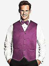 Front View Thumbnail - Radiant Orchid Matte Satin Tuxedo Vests by After Six