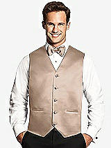 Front View Thumbnail - Topaz Matte Satin Tuxedo Vests by After Six