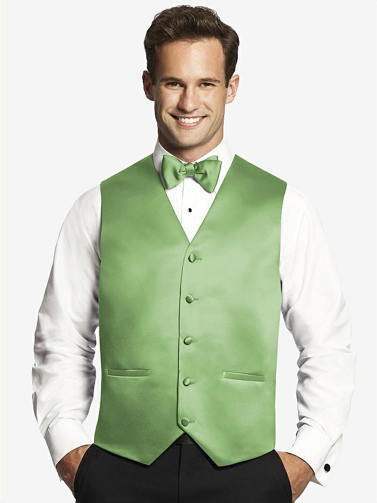 Front View - Apple Slice Matte Satin Tuxedo Vests by After Six