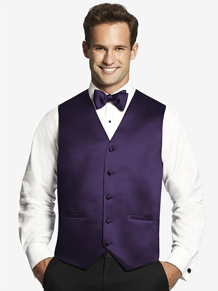 Front View - Concord Matte Satin Tuxedo Vests by After Six