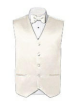Rear View Thumbnail - Ivory Matte Satin Tuxedo Vests by After Six