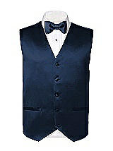 Rear View Thumbnail - Midnight Navy Matte Satin Tuxedo Vests by After Six