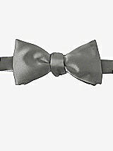 Front View Thumbnail - Charcoal Gray Matte Satin Bow Ties by After Six