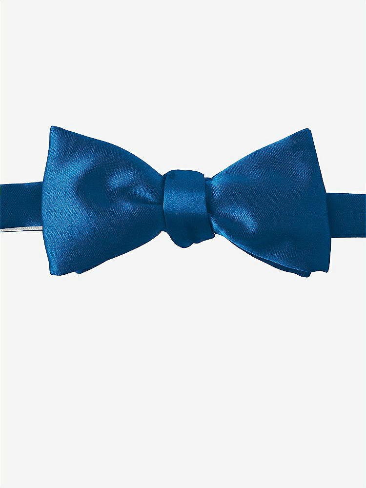 Front View - Cerulean Matte Satin Bow Ties by After Six