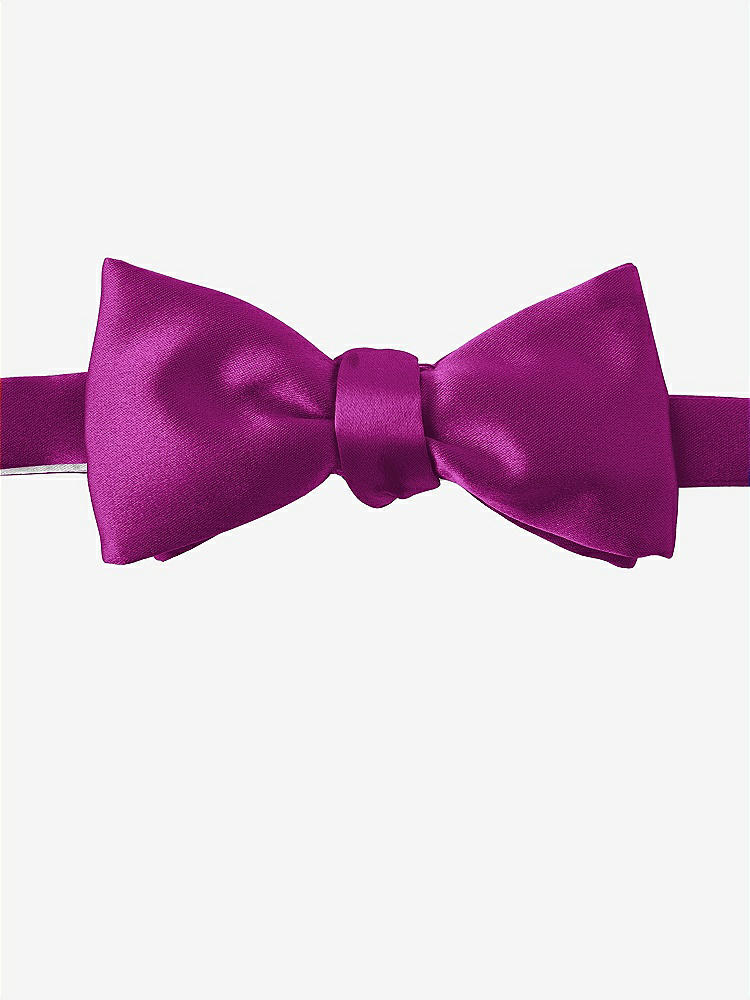 Front View - Persian Plum Matte Satin Bow Ties by After Six