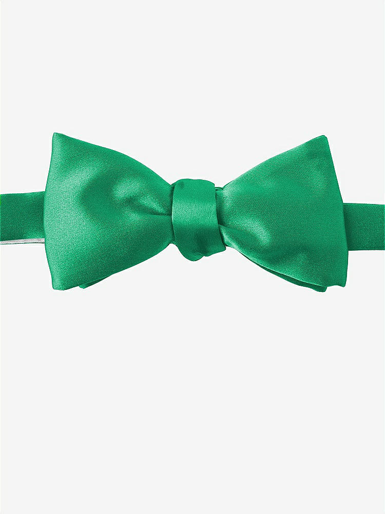 Front View - Pantone Emerald Matte Satin Bow Ties by After Six