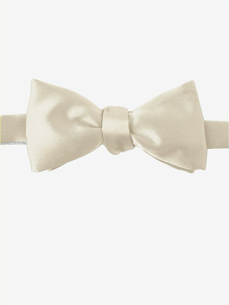Front View - Champagne Matte Satin Bow Ties by After Six