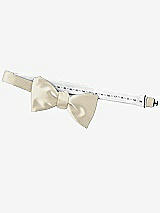 Rear View Thumbnail - Champagne Matte Satin Bow Ties by After Six