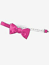 Rear View Thumbnail - Fuchsia Matte Satin Bow Ties by After Six