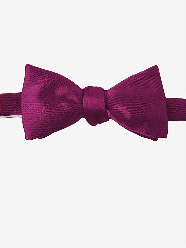 Front View - Merlot Matte Satin Bow Ties by After Six