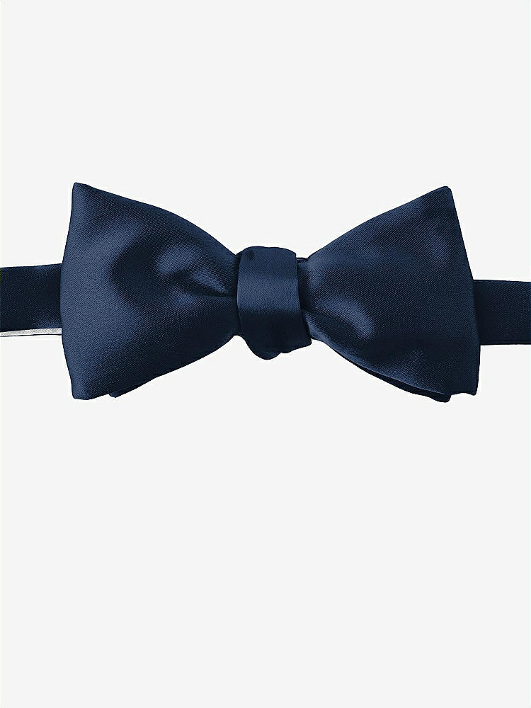 Front View - Midnight Navy Matte Satin Bow Ties by After Six