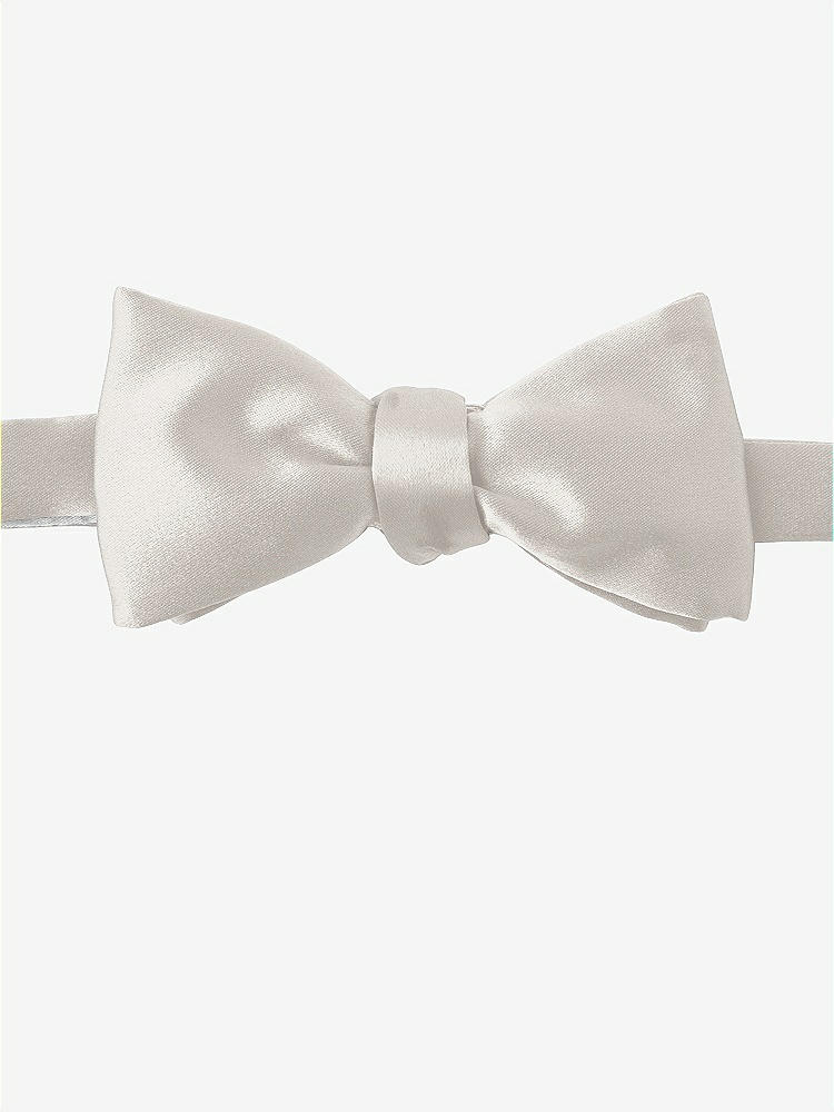 Front View - Oyster Matte Satin Bow Ties by After Six