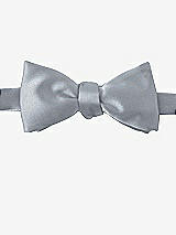 Front View Thumbnail - Platinum Matte Satin Bow Ties by After Six