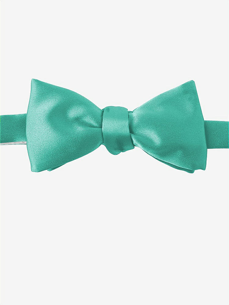 Front View - Pantone Turquoise Matte Satin Bow Ties by After Six