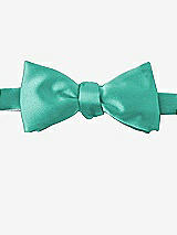 Front View Thumbnail - Pantone Turquoise Matte Satin Bow Ties by After Six