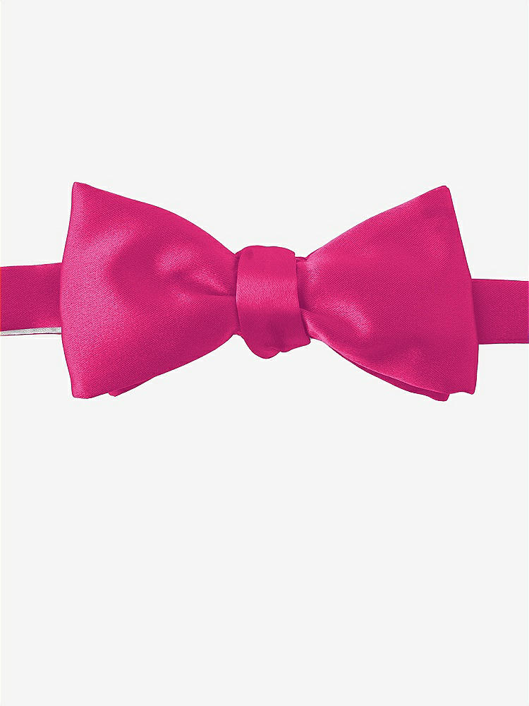 Front View - Think Pink Matte Satin Bow Ties by After Six