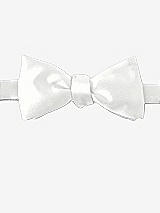 Front View Thumbnail - White Matte Satin Bow Ties by After Six