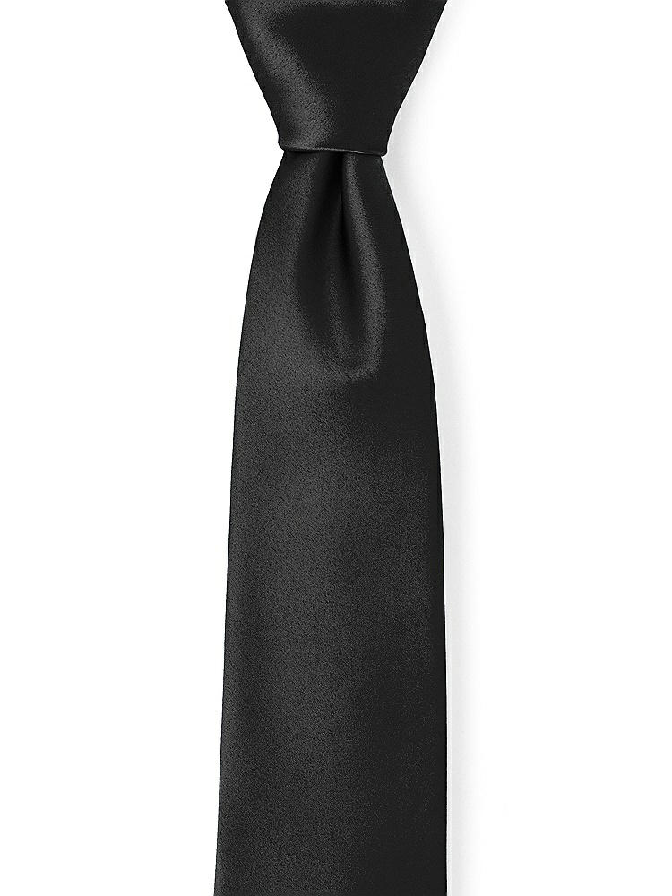Front View - Black Matte Satin Neckties by After Six