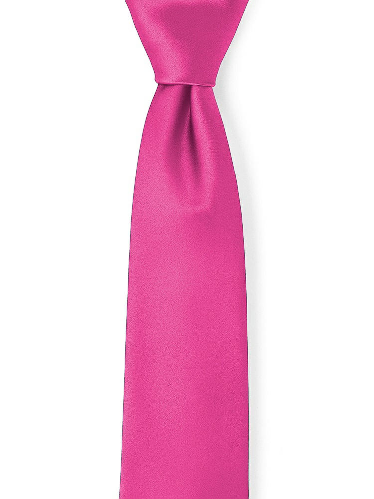 Front View - Fuchsia Matte Satin Neckties by After Six