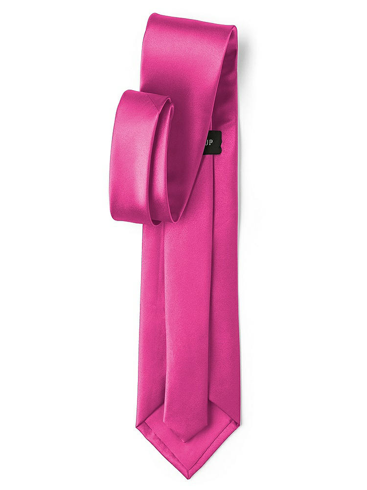 Back View - Fuchsia Matte Satin Neckties by After Six