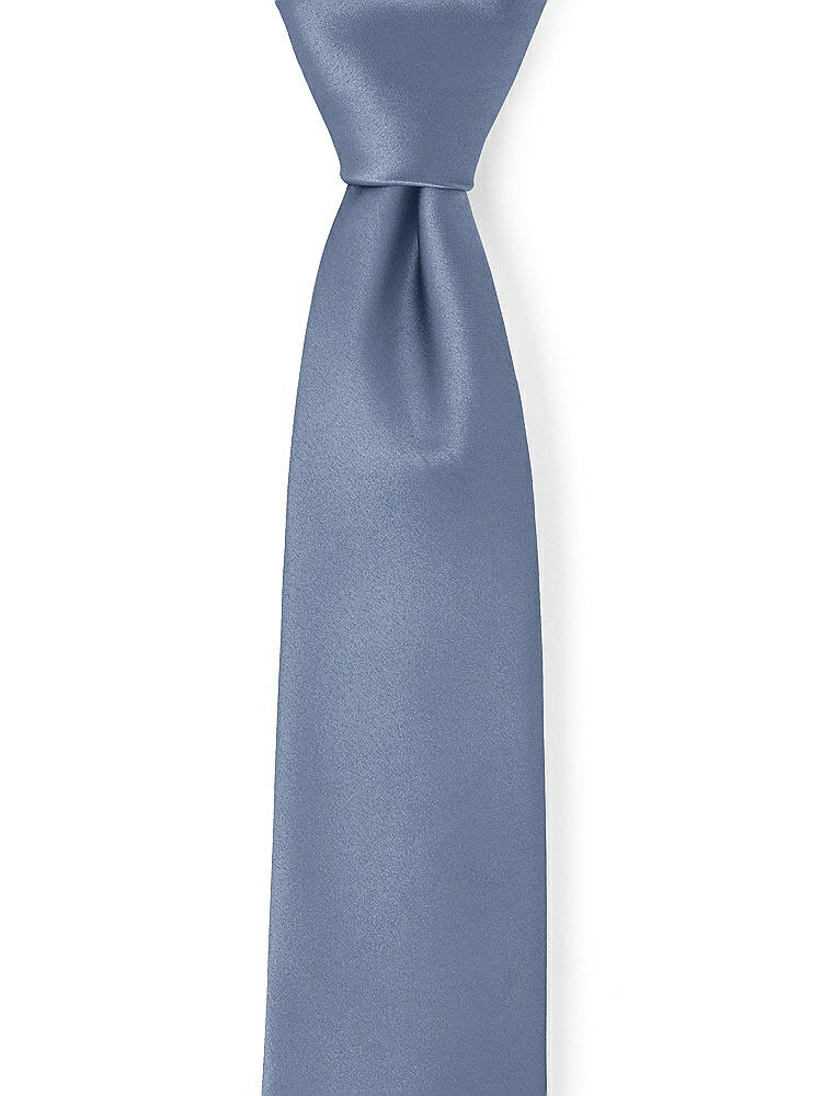 Front View - Larkspur Blue Matte Satin Neckties by After Six