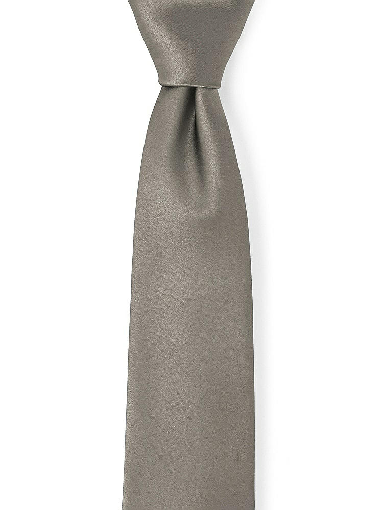 Front View - Mocha Matte Satin Neckties by After Six
