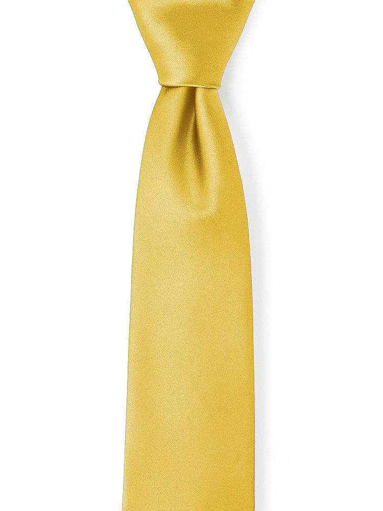 Front View - Marigold Matte Satin Neckties by After Six