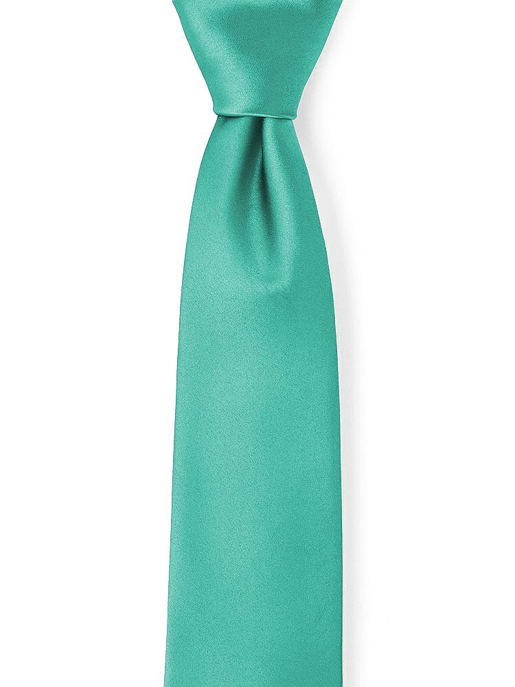 Front View - Pantone Turquoise Matte Satin Neckties by After Six