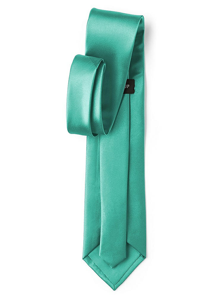 Back View - Pantone Turquoise Matte Satin Neckties by After Six