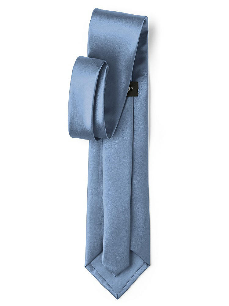 Back View - Windsor Blue Matte Satin Neckties by After Six