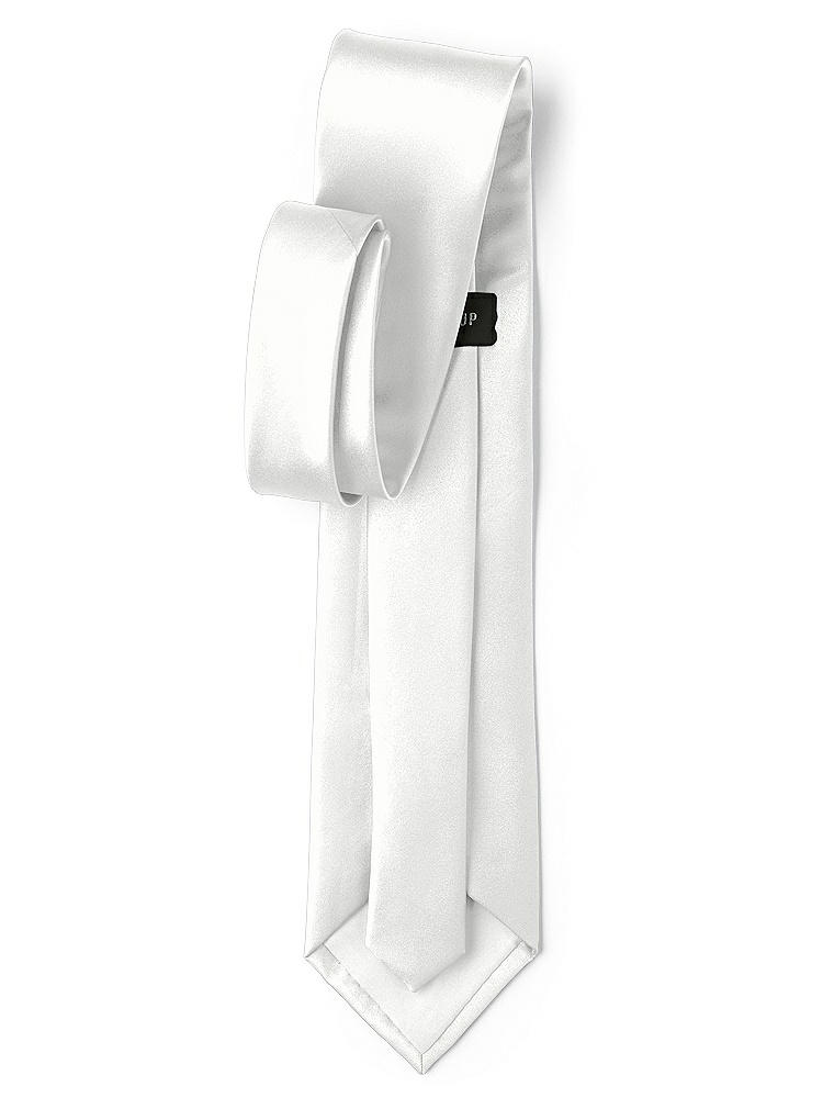 Back View - White Matte Satin Neckties by After Six