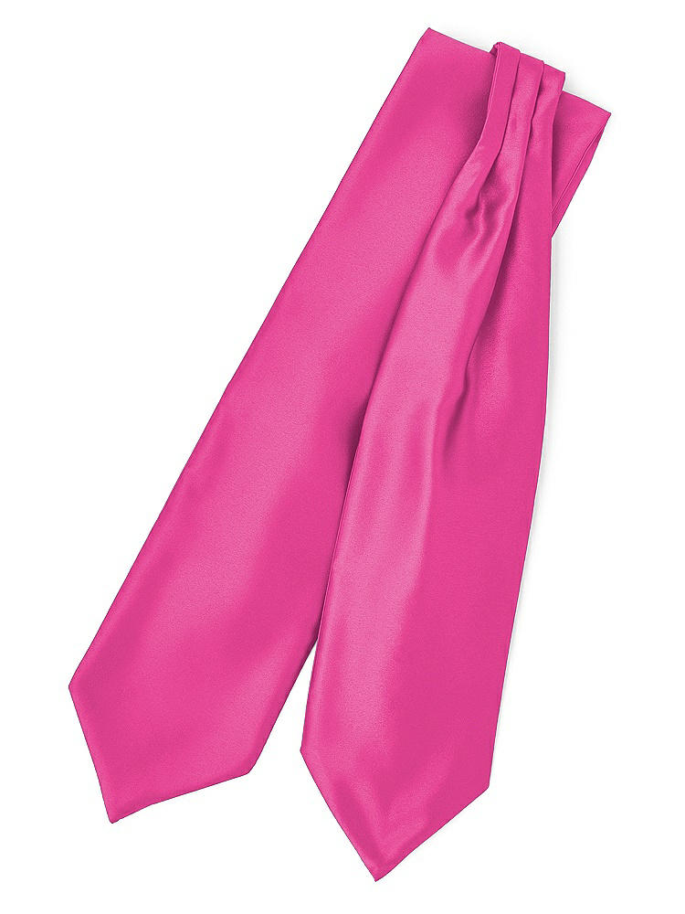 Front View - Fuchsia Matte Satin Cravats by After Six