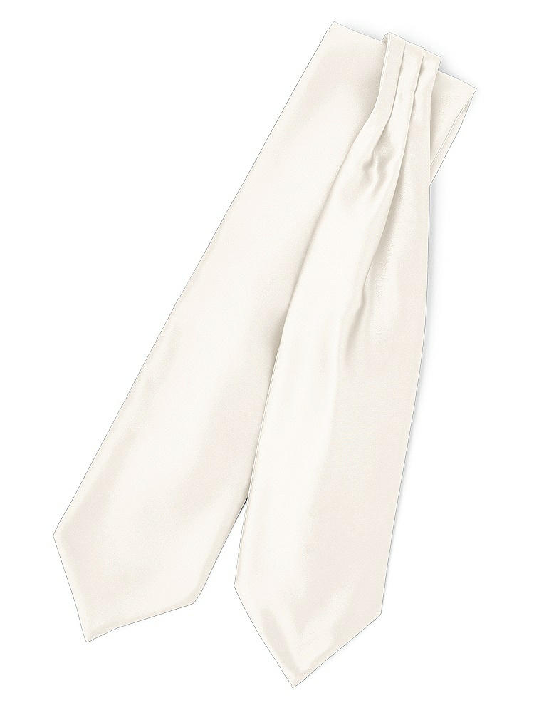 Front View - Ivory Matte Satin Cravats by After Six