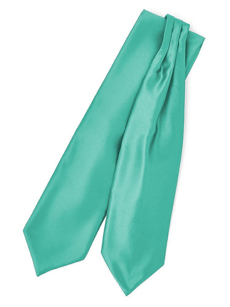 Front View - Pantone Turquoise Matte Satin Cravats by After Six