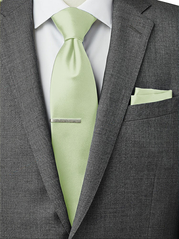 Back View - Limeade Matte Satin Pocket Squares by After Six