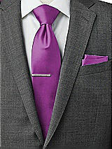 Rear View Thumbnail - Orchid Matte Satin Pocket Squares by After Six