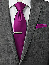 Rear View Thumbnail - Persian Plum Matte Satin Pocket Squares by After Six