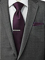Rear View Thumbnail - Aubergine Matte Satin Pocket Squares by After Six