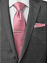 Rear View Thumbnail - Carnation Matte Satin Pocket Squares by After Six