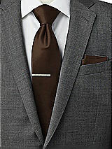 Rear View Thumbnail - Espresso Matte Satin Pocket Squares by After Six