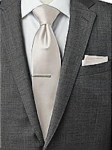 Rear View Thumbnail - Oyster Matte Satin Pocket Squares by After Six