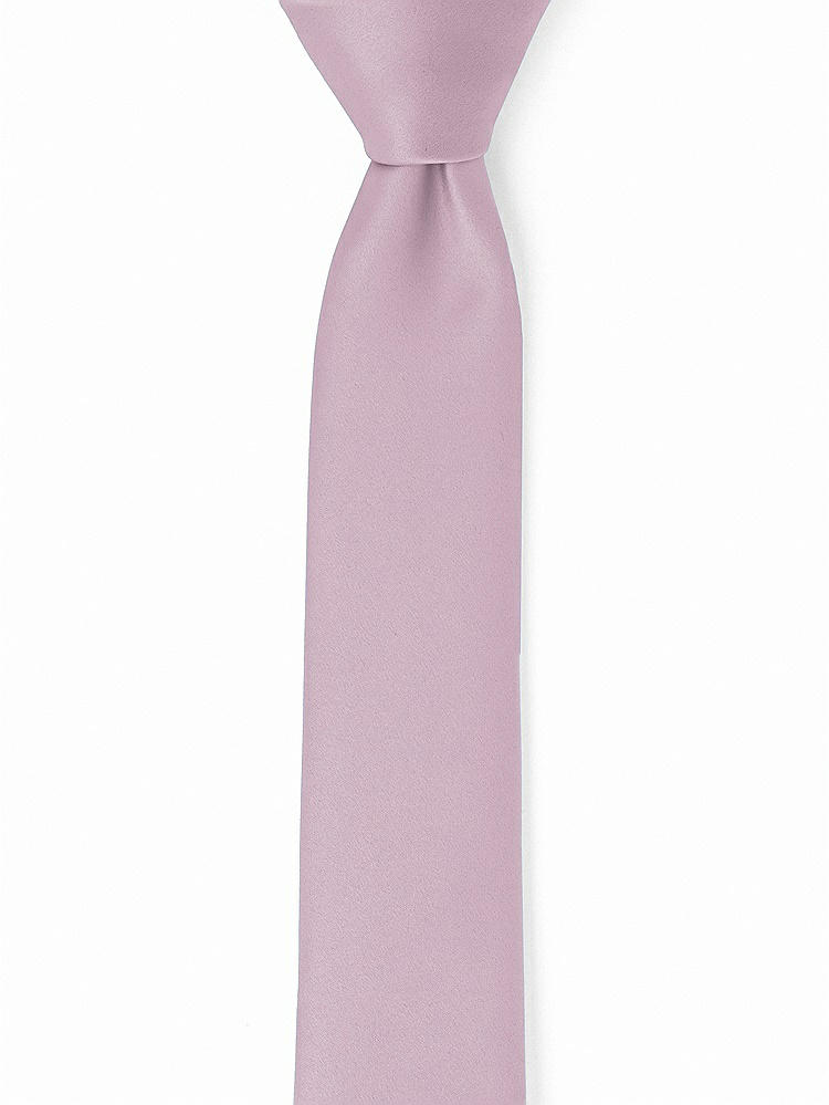 Front View - Suede Rose Matte Satin Narrow Ties by After Six