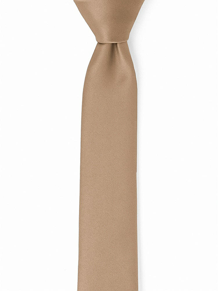 Front View - Cappuccino Matte Satin Narrow Ties by After Six