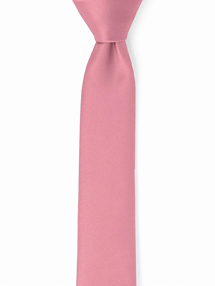 Front View - Carnation Matte Satin Narrow Ties by After Six